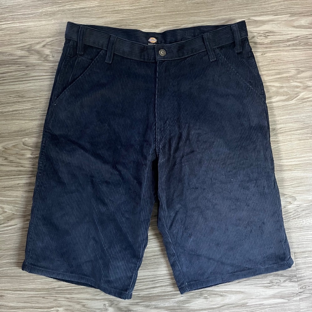 Dickies Skateboarding Jake Hayes Navy Blue Corduroy Shorts Mens 34 Baggy Fit